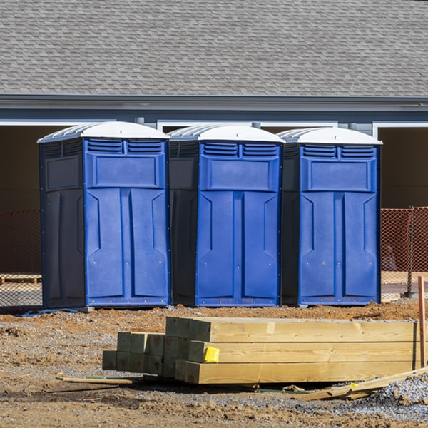 how often are the portable restrooms cleaned and serviced during a rental period in Star Lake Wisconsin